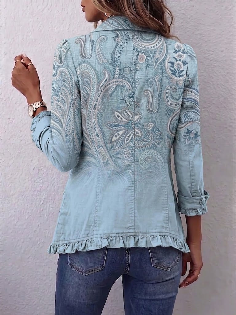 Remedios | Chaqueta vintage de cachemir con volantes