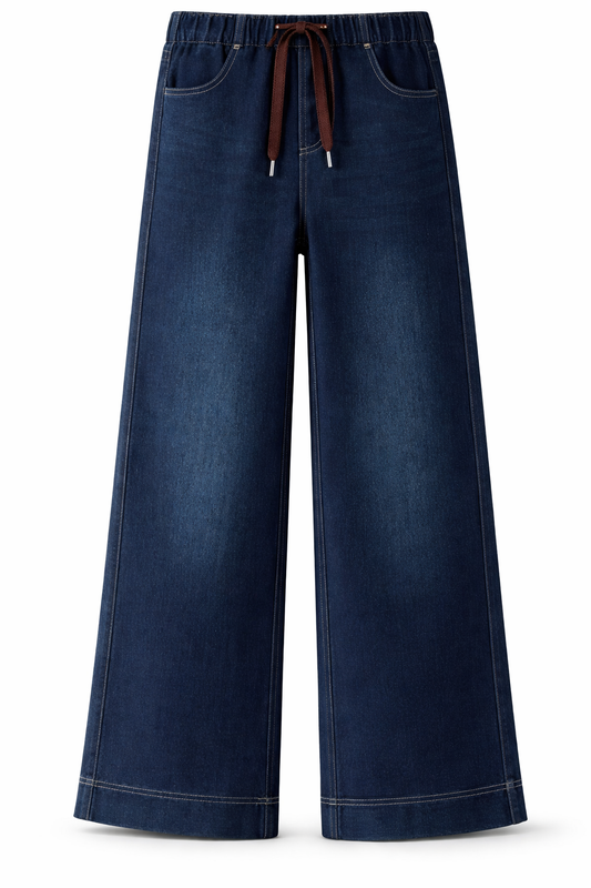 Renata | Pantalon décontracté en coton stretch avec taille élastique