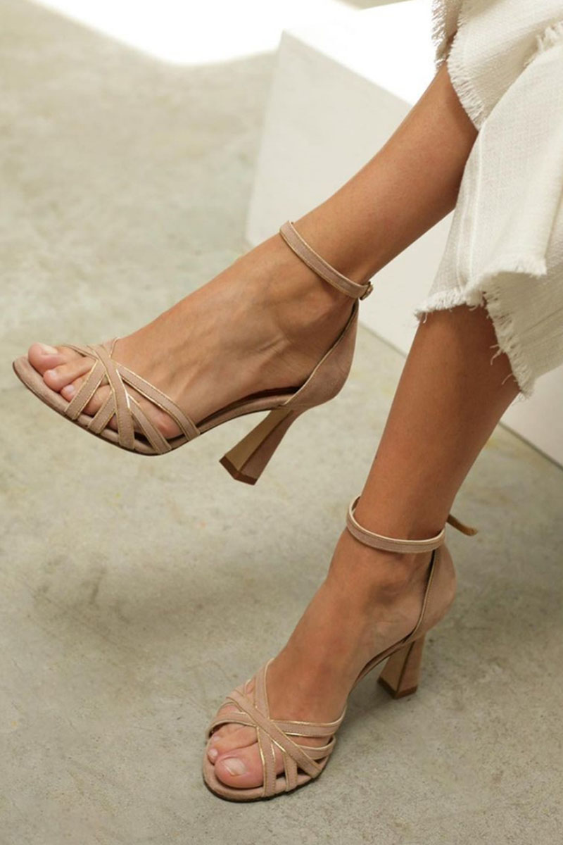Victoria | Tacones slim de punta redonda con diseño patchwork
