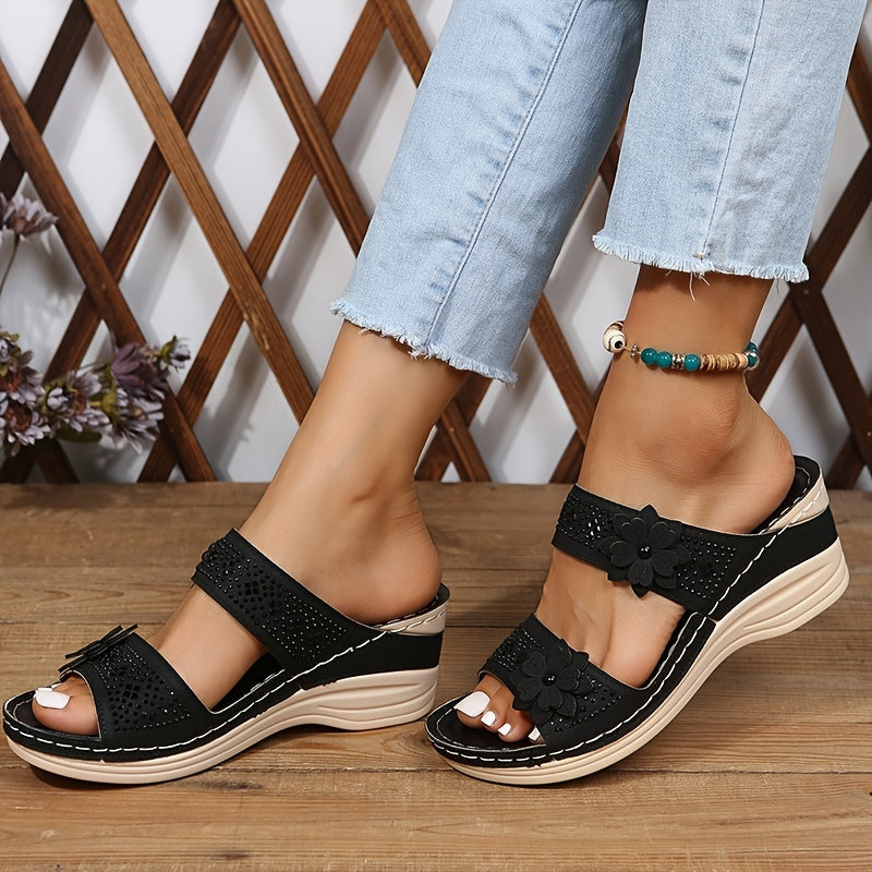 Sandalias cómodas con cuña Suzanne