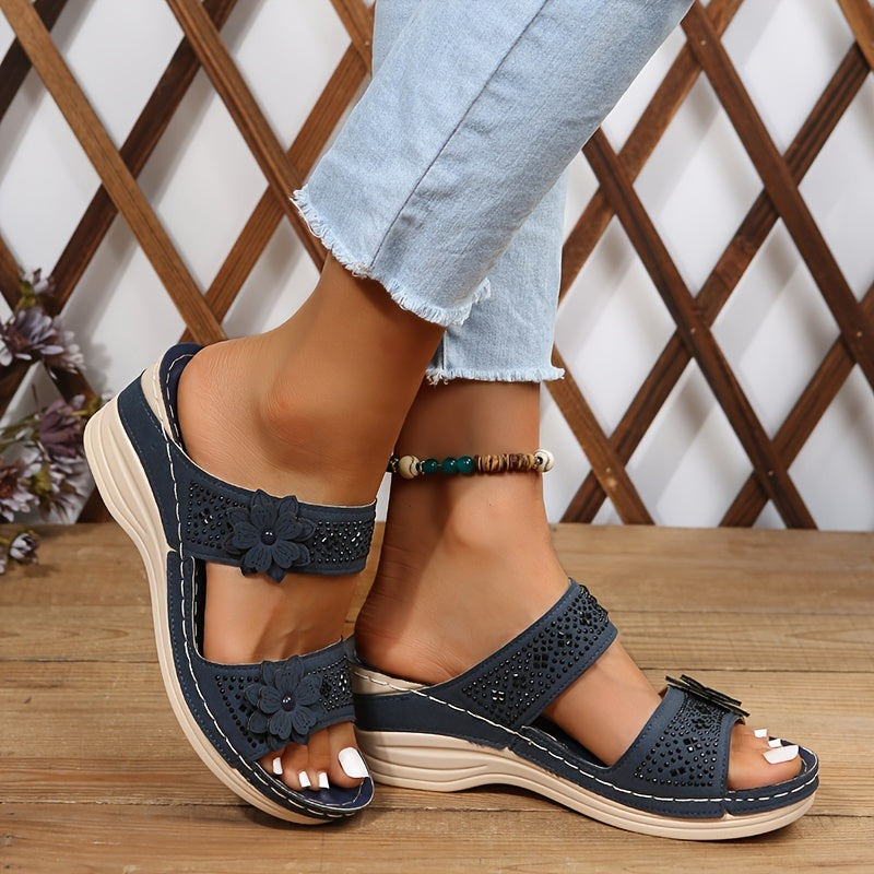 Sandalias cómodas con cuña Suzanne
