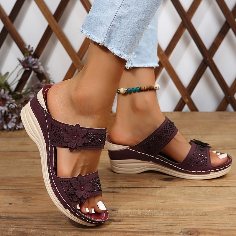 Sandalias cómodas con cuña Suzanne