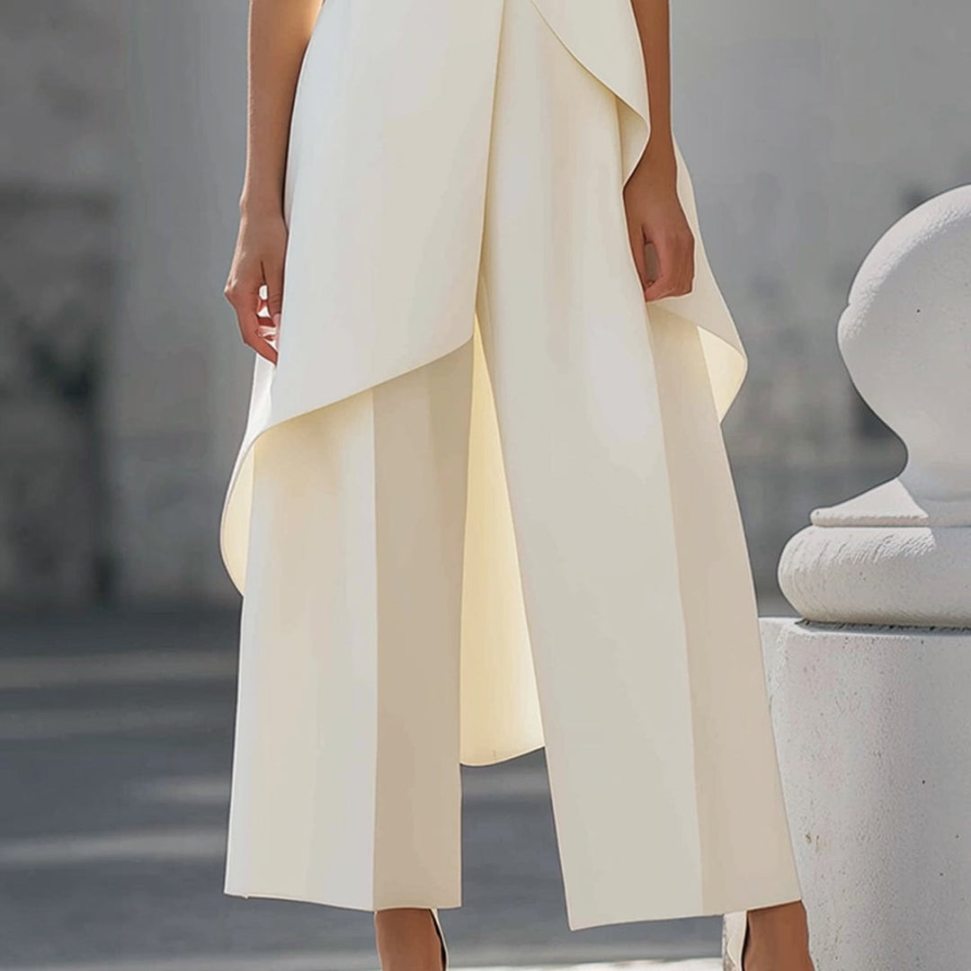 Valentina | Elegante mono con cuerpo de cuello alto drapeado