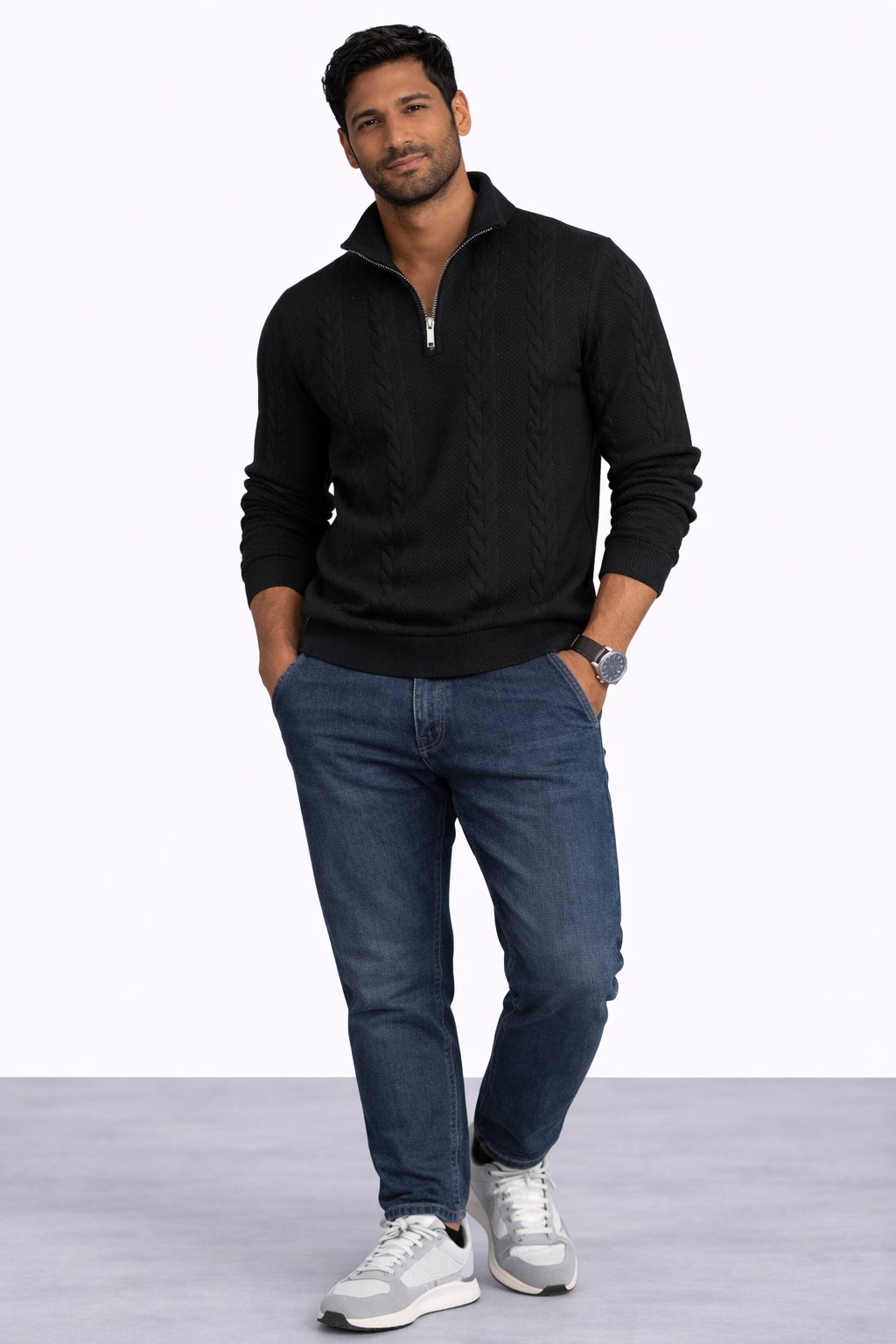 Tomás | Elegante polo de punto con cremallera