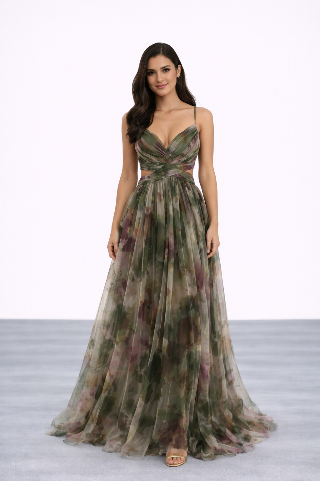 Gisela | Encantador maxivestido con estampado floral
