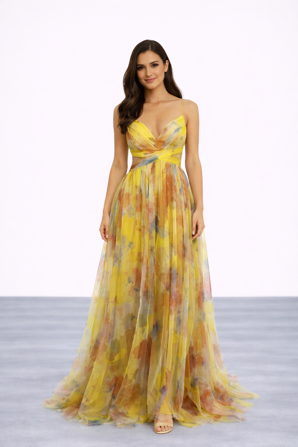 Gisela | Encantador maxivestido con estampado floral