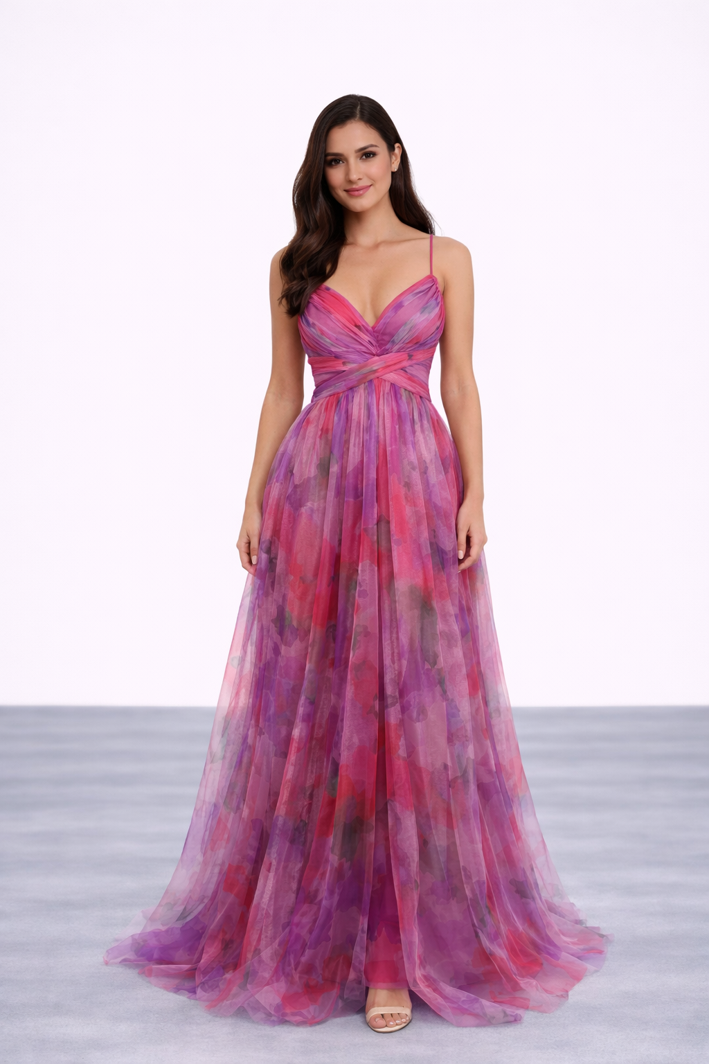 Gisela | Encantador maxivestido con estampado floral