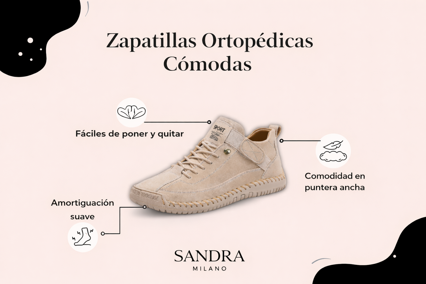 Zapatos ortopédicos Milano : cómodos y sin dolor.