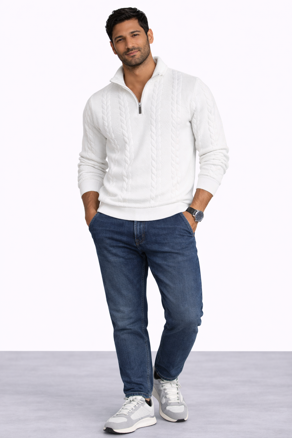 Tomás | Elegante polo de punto con cremallera