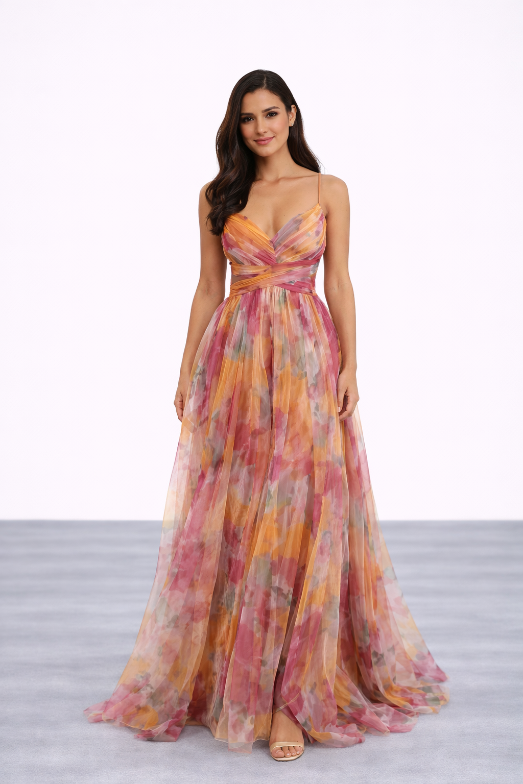 Gisela | Encantador maxivestido con estampado floral
