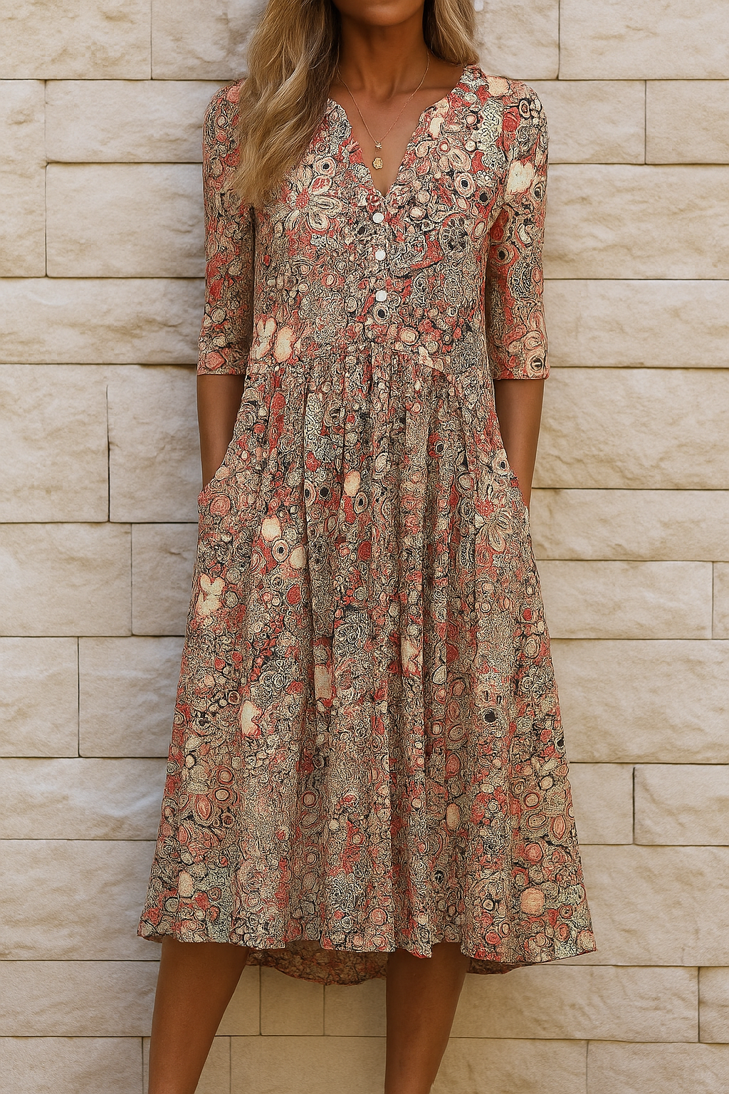 OLIVIA | ROBE ÉLÉGANTE AVEC DÉCOLLÉTÉ EN V