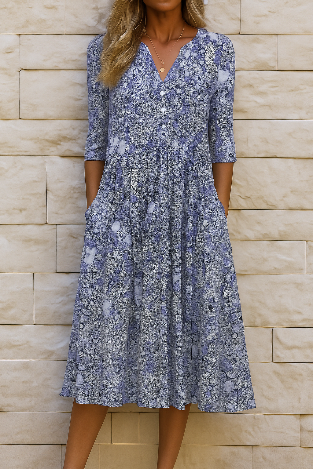 OLIVIA | ROBE ÉLÉGANTE AVEC DÉCOLLÉTÉ EN V