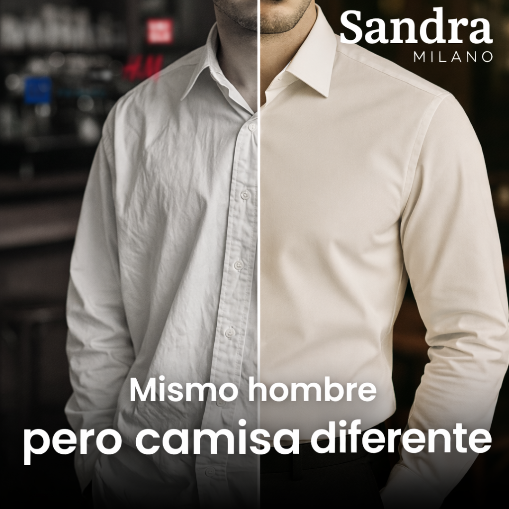 Camisa ajustada sin arrugas