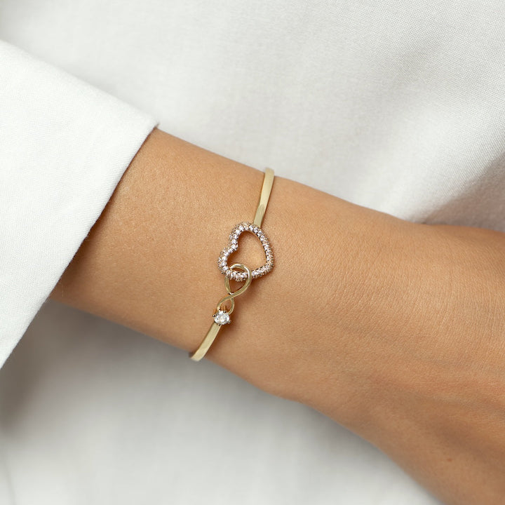 Para mi hija: siempre en mi corazón | Pulsera Corazón de Cristal Infinito