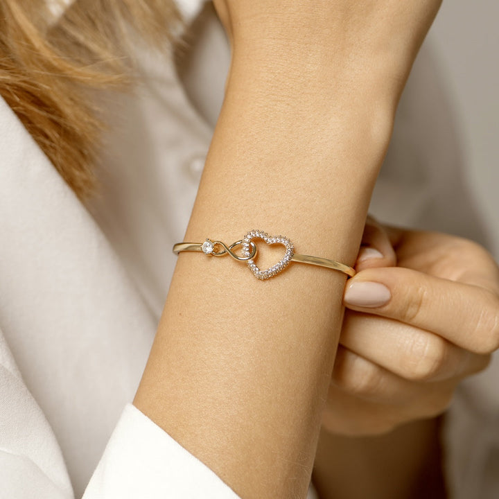 Para mi hija: siempre en mi corazón | Pulsera Corazón de Cristal Infinito