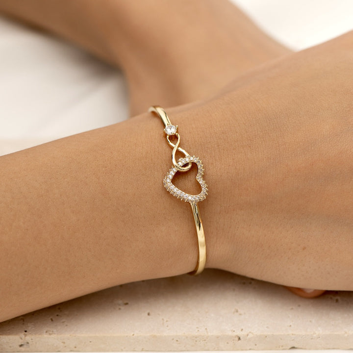 Para mi hija: siempre en mi corazón | Pulsera Corazón de Cristal Infinito