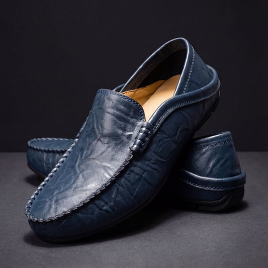 Florence – Mocasines de piel Azul Marino