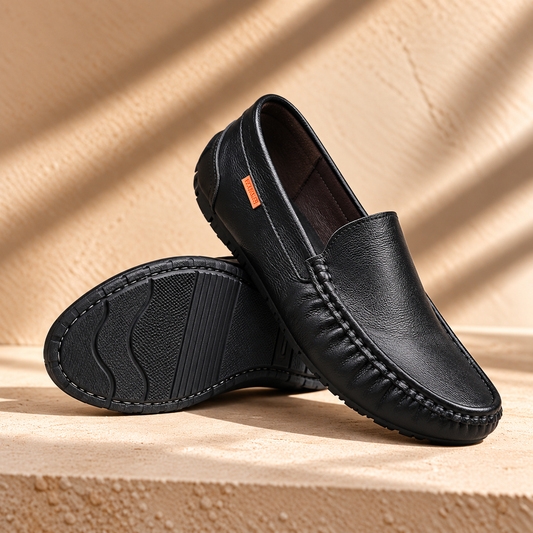Zapatos de cuero para hombres - Mocasines cómodos