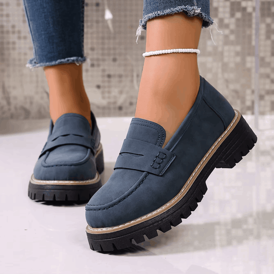 Elsa | Mocasines con plataforma de estilo universitario