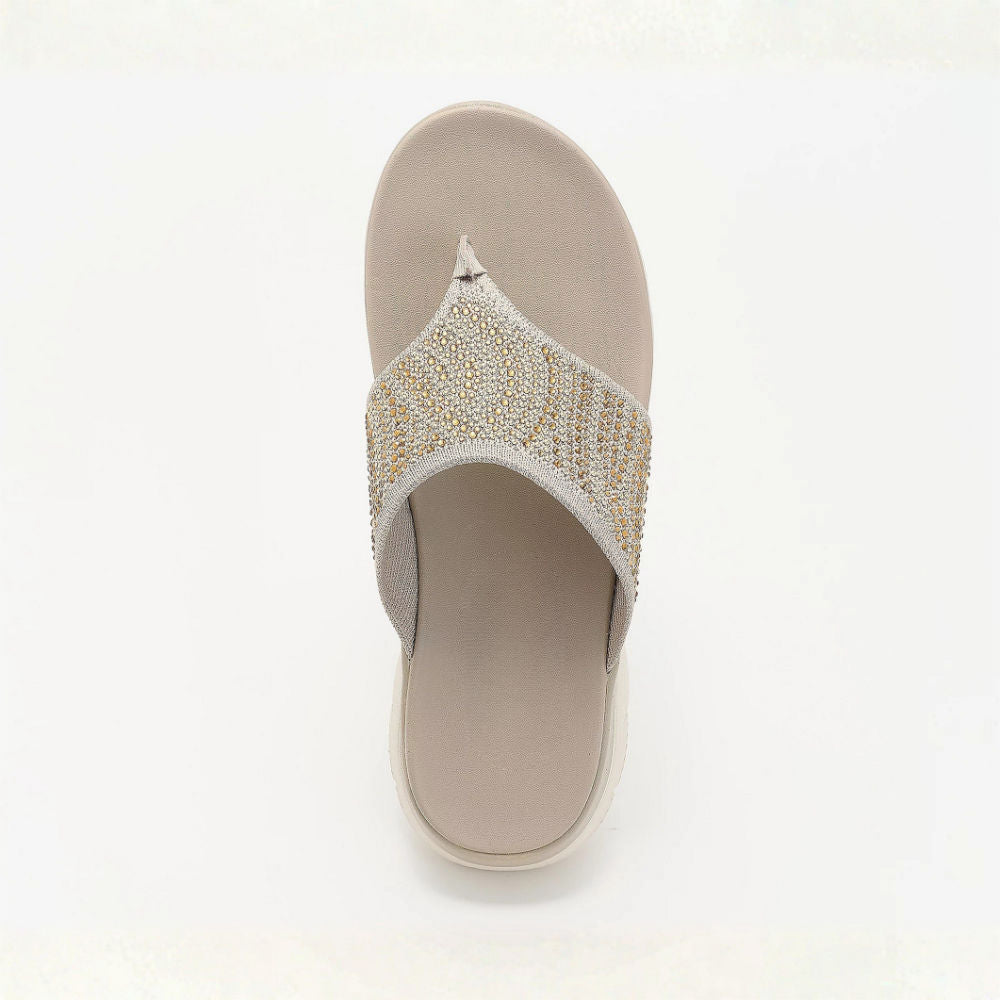 LIORA | Sandalias de tiras de malla cristalina, cómodas, para mujer