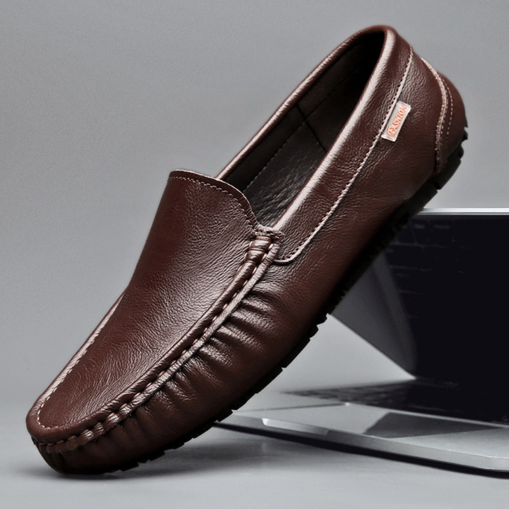 Zapatos de cuero para hombres - Mocasines cómodos
