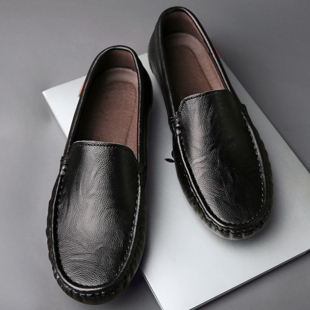 Zapatos de cuero para hombres - Mocasines cómodos