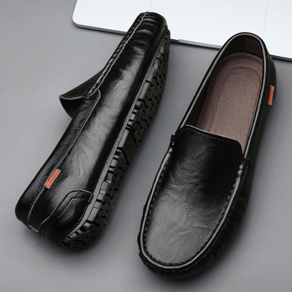Zapatos de cuero para hombres - Mocasines cómodos