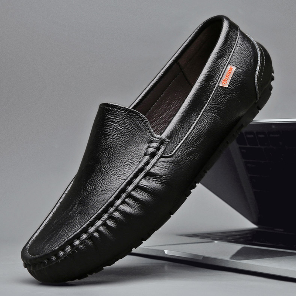 Zapatos de cuero para hombres - Mocasines cómodos
