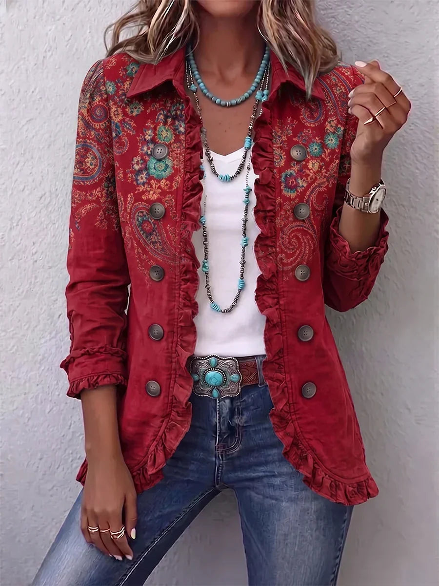 Inmaculada | Chaqueta de cachemir con volantes