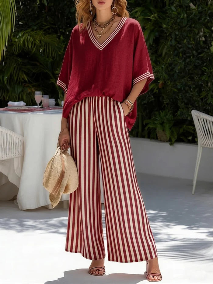 Amelia | Tenue d'été ample avec pantalon fluide
