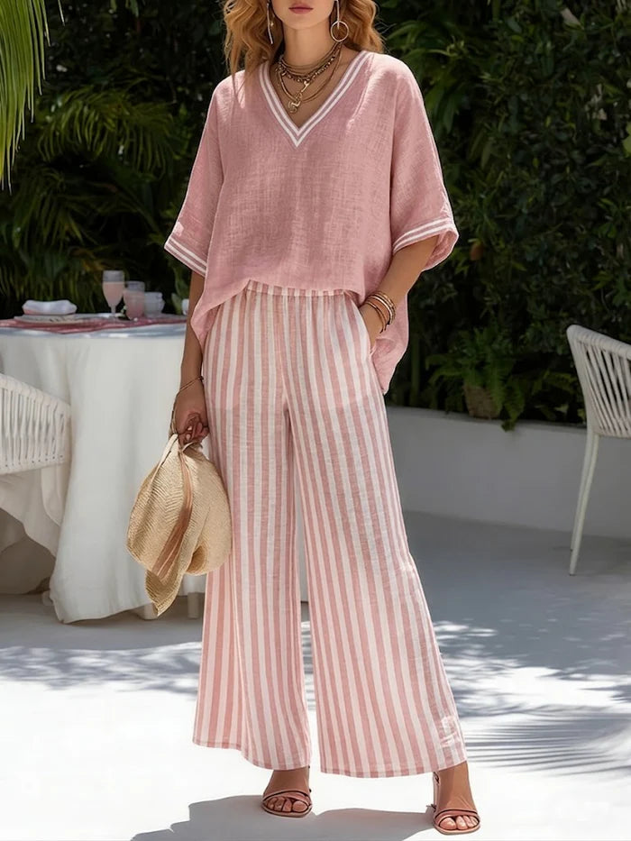 Amelia | Tenue d'été ample avec pantalon fluide