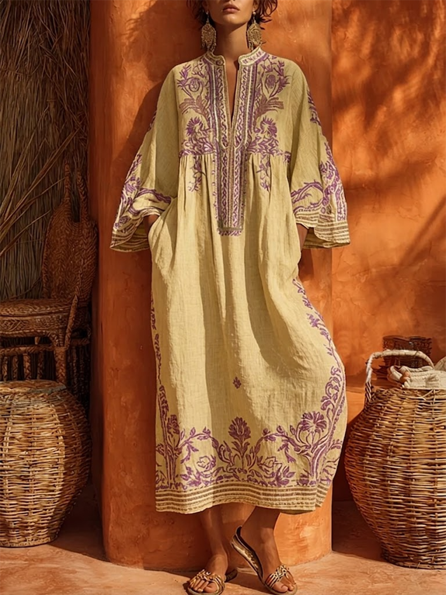 Celestina – Vestido boho bordado con encanto mediterráneo