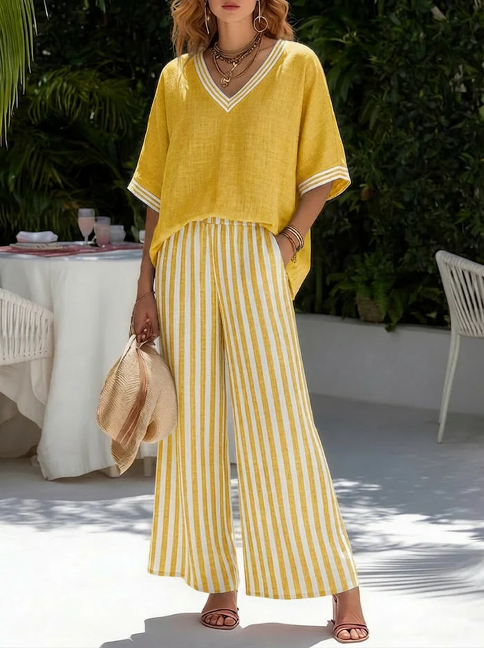 Amelia | Tenue d'été ample avec pantalon fluide
