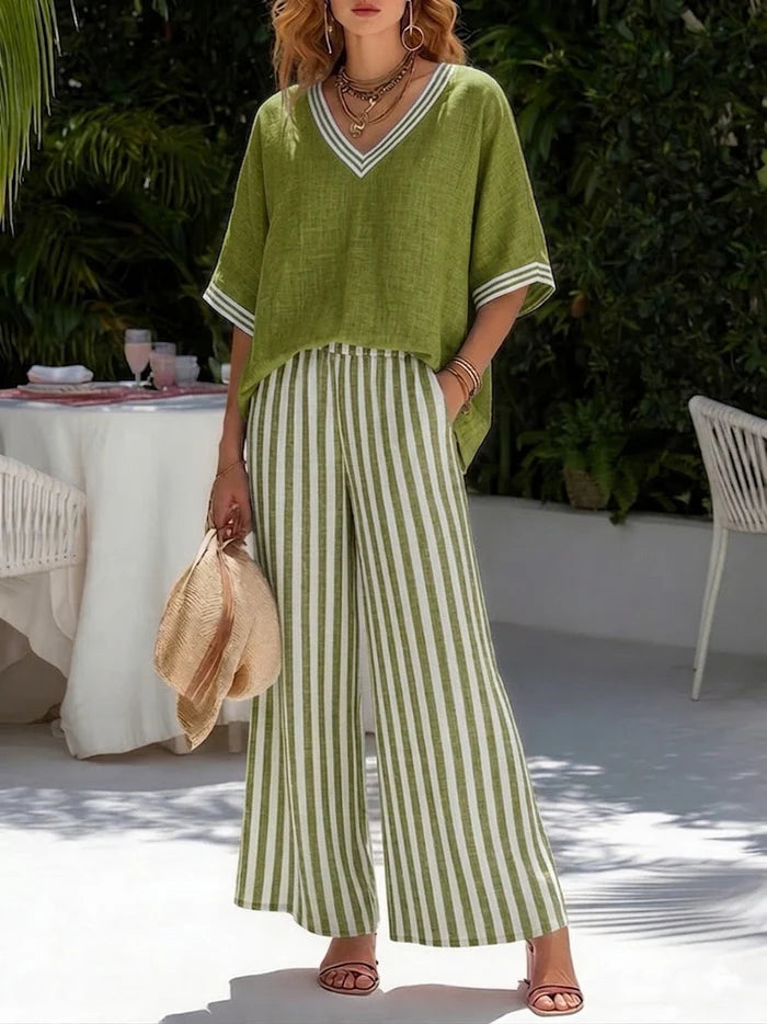 Amelia | Tenue d'été ample avec pantalon fluide