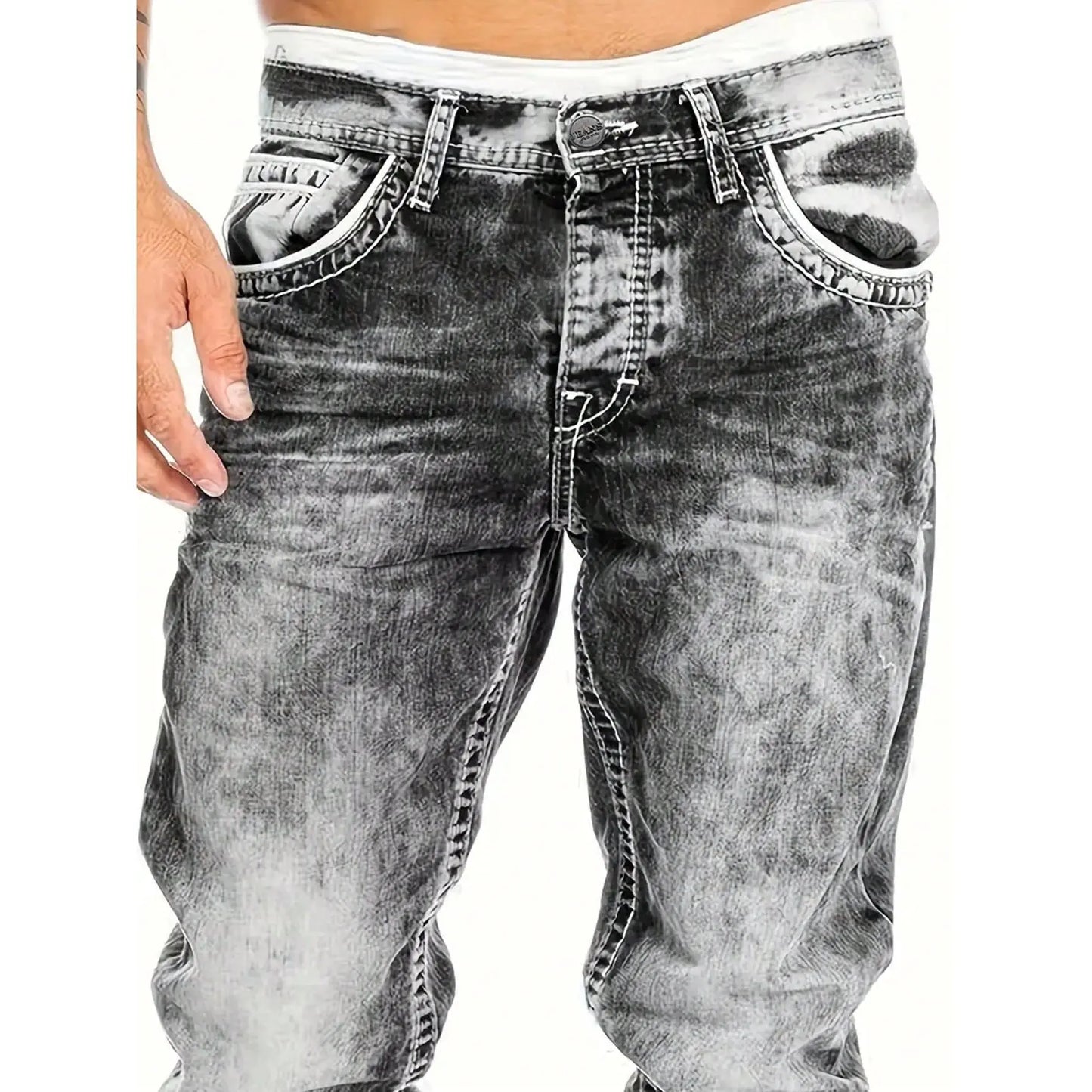 Vaqueros elásticos para hombre, ideales para primavera verano, estilo emo.