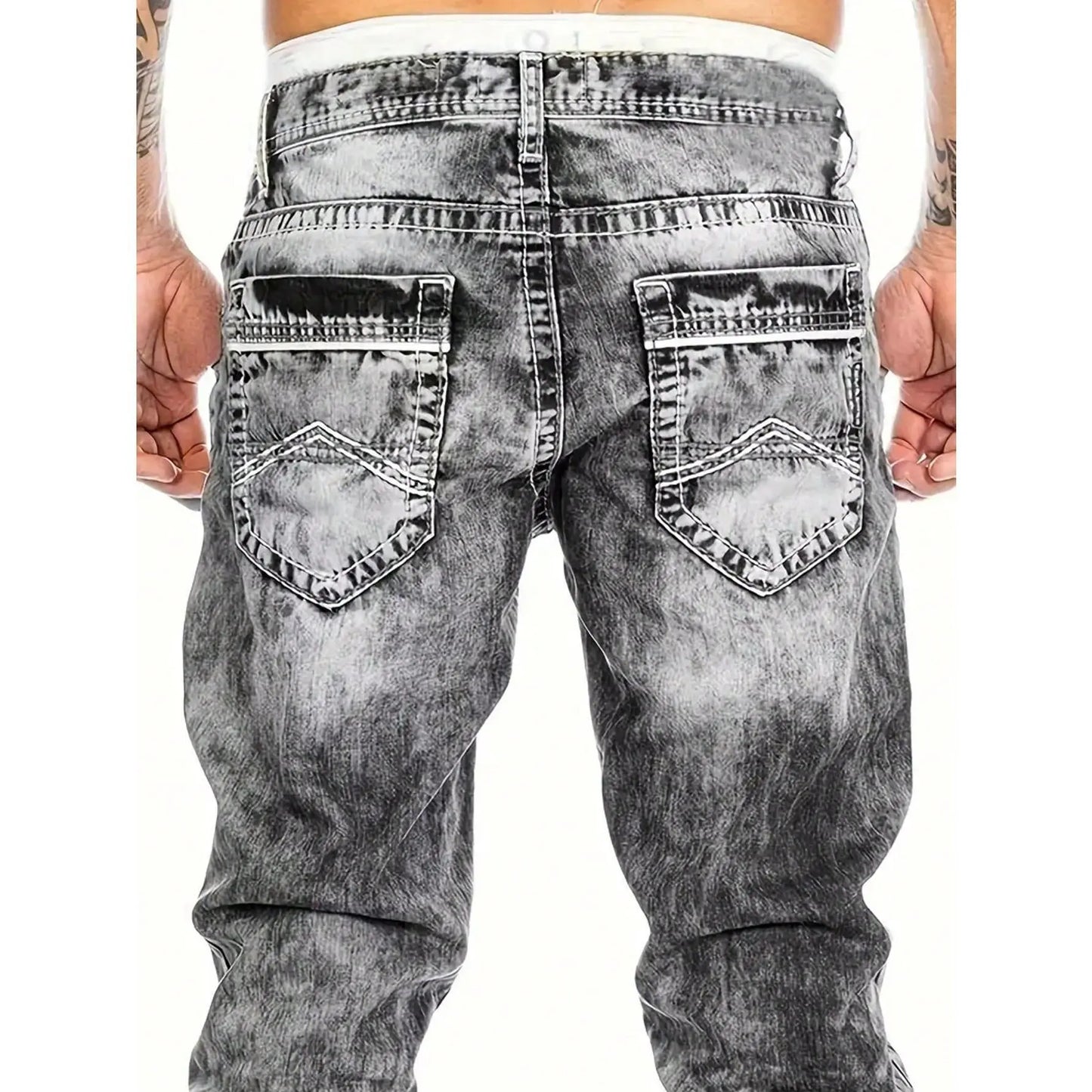 Vaqueros elásticos para hombre, ideales para primavera verano, estilo emo.