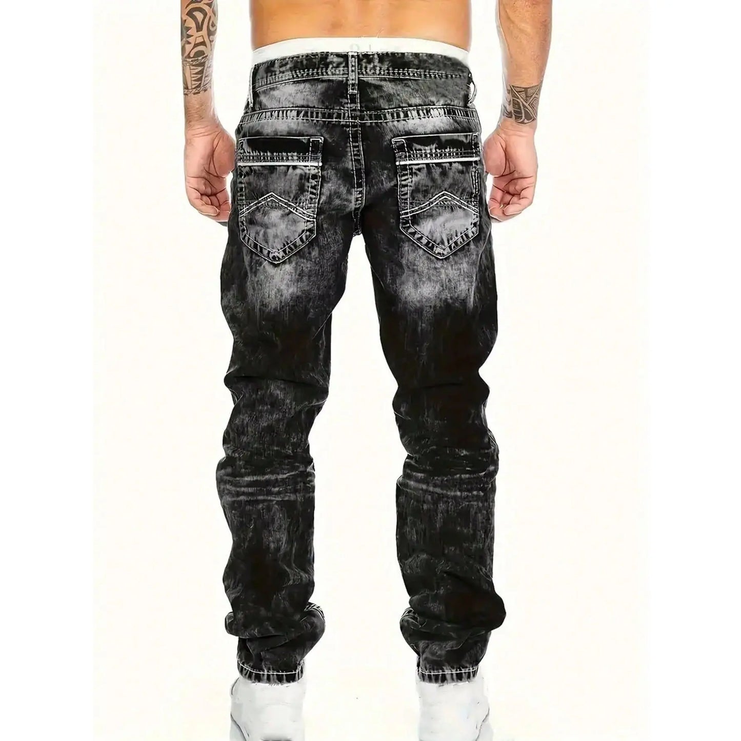 Vaqueros elásticos para hombre, ideales para primavera verano, estilo emo.