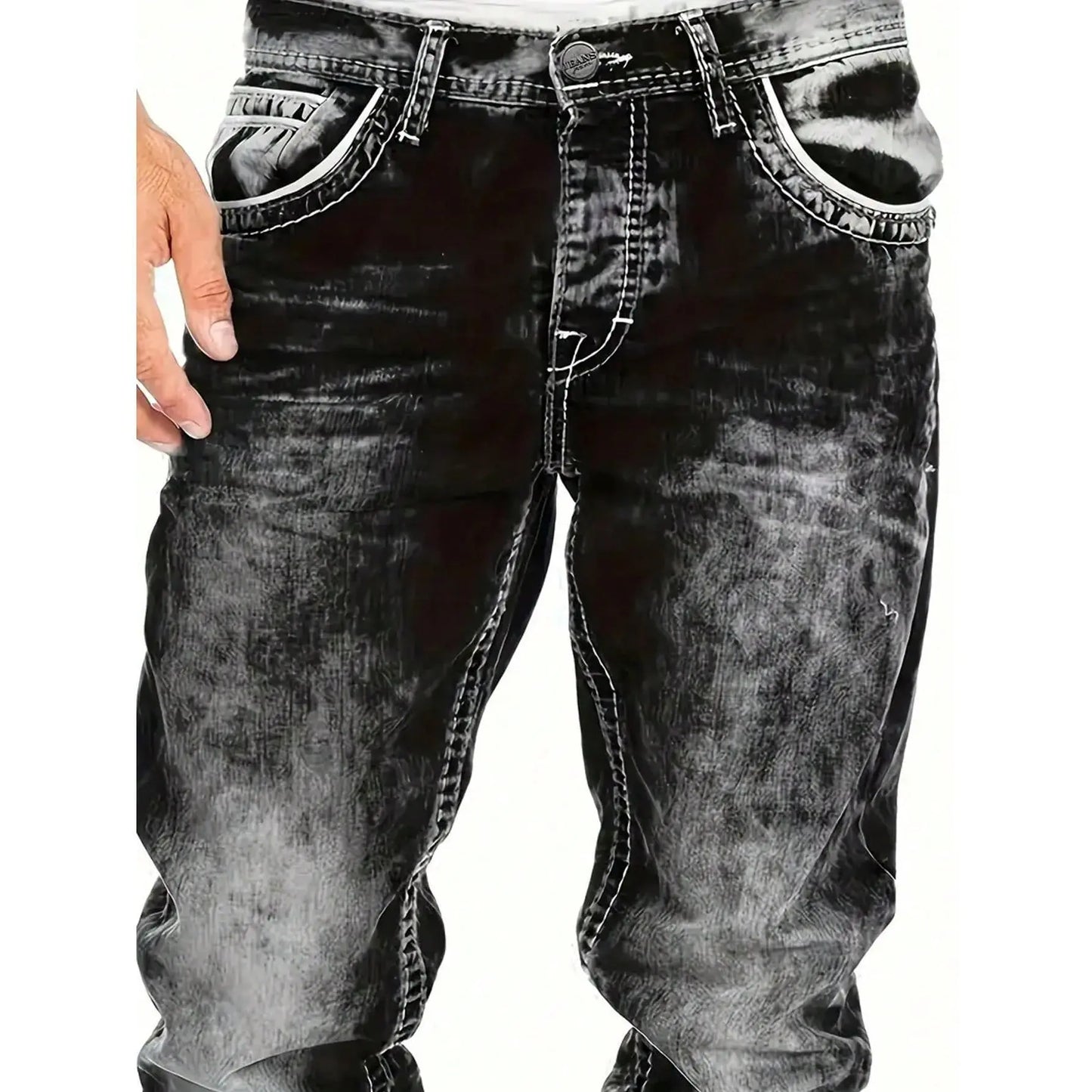 Vaqueros elásticos para hombre, ideales para primavera verano, estilo emo.